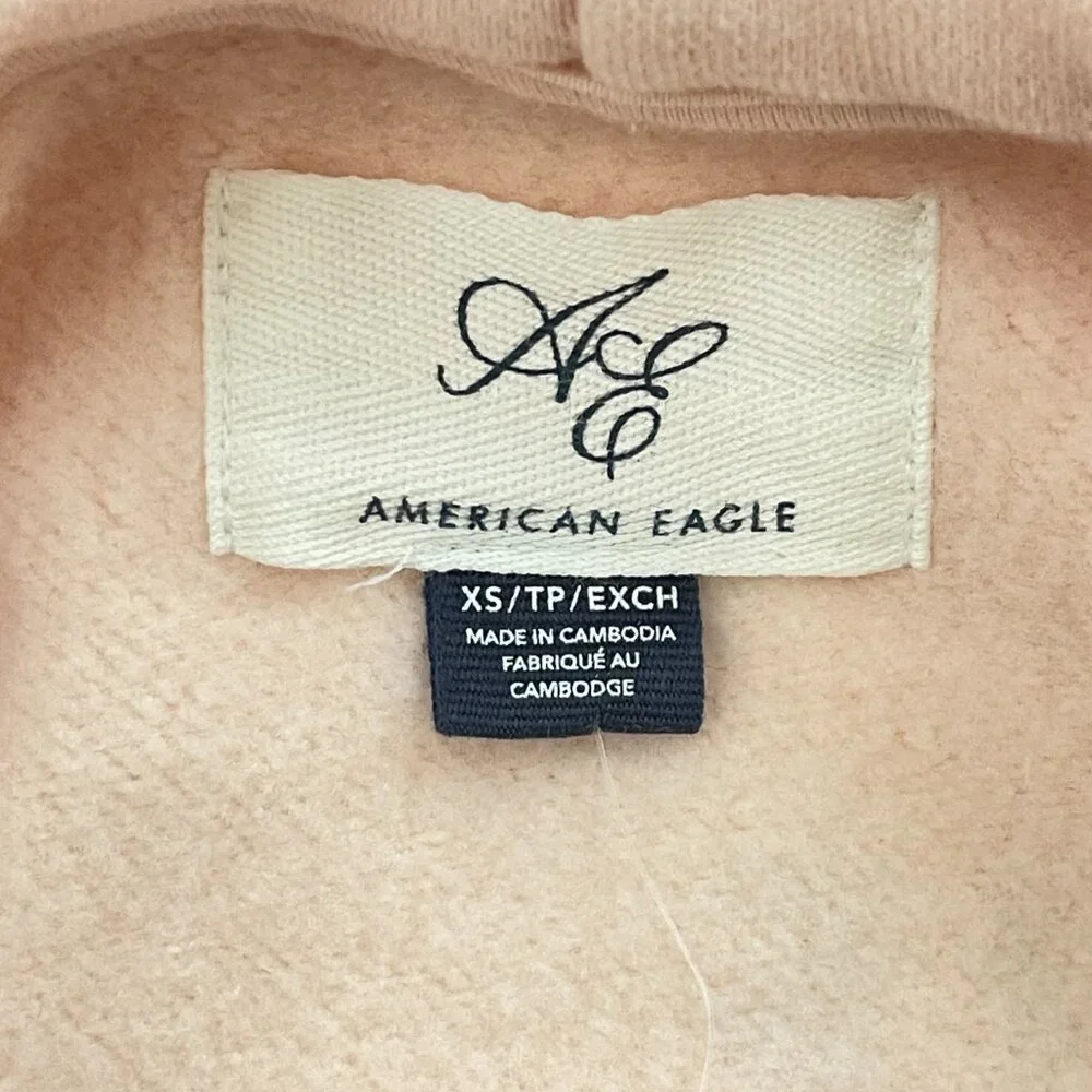 American Eagle Pink Book Club Sweatshirt Hoodie XS NWT Booked & Busy - Picture 6 of 13